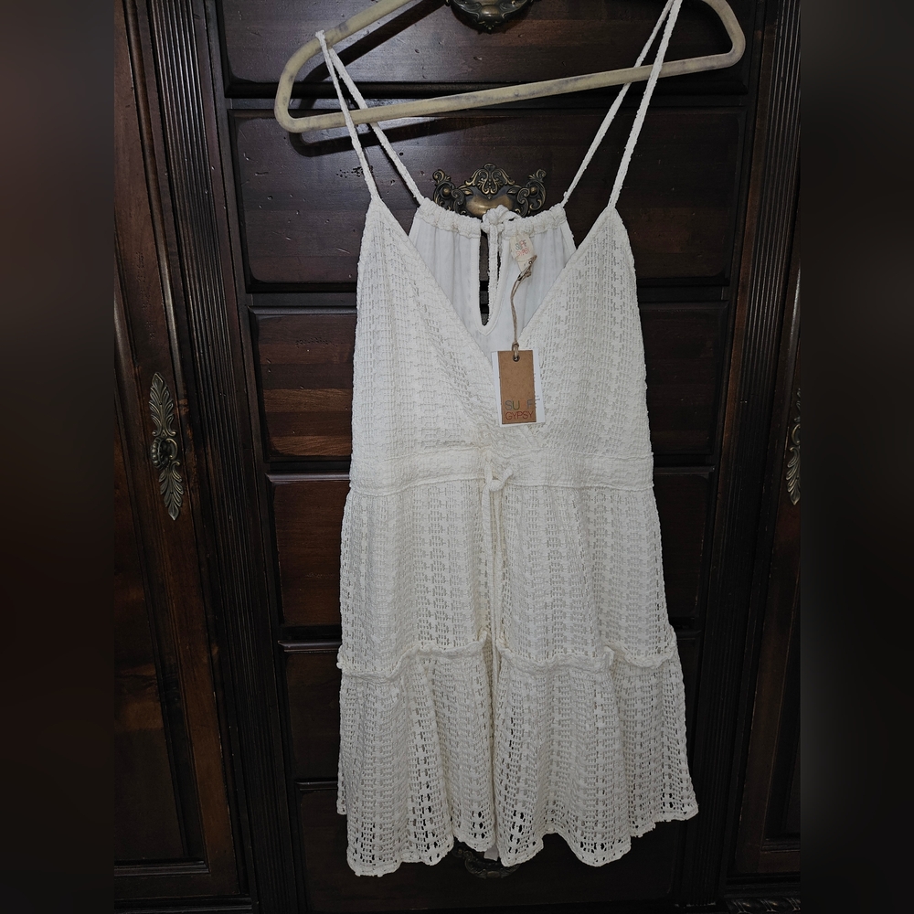 Surf Gypsey White Lace Beach Dress